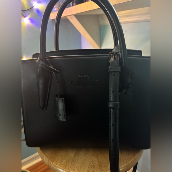 Coach LARGE Andrea Carryall NWOT Black Satchel (LAST 1) - Picture 3 of 13